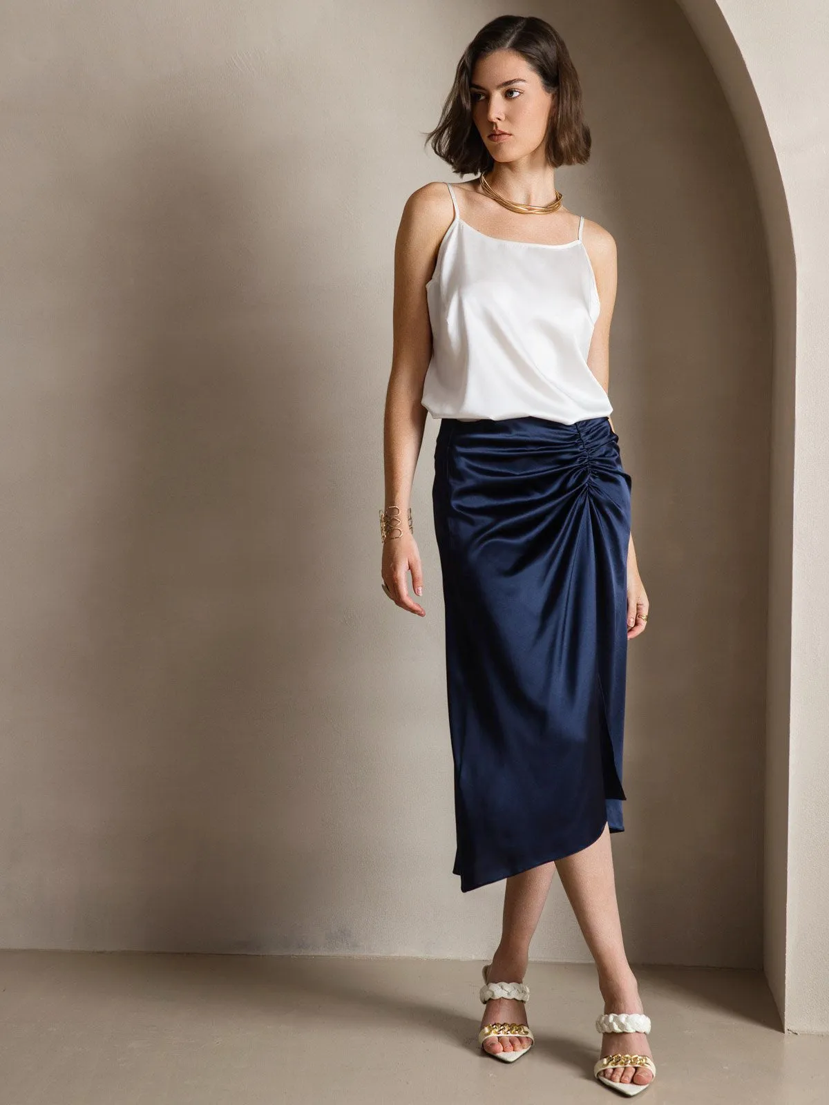 19Momme Silk Relaxed Spaghetti Strap Camisole Top