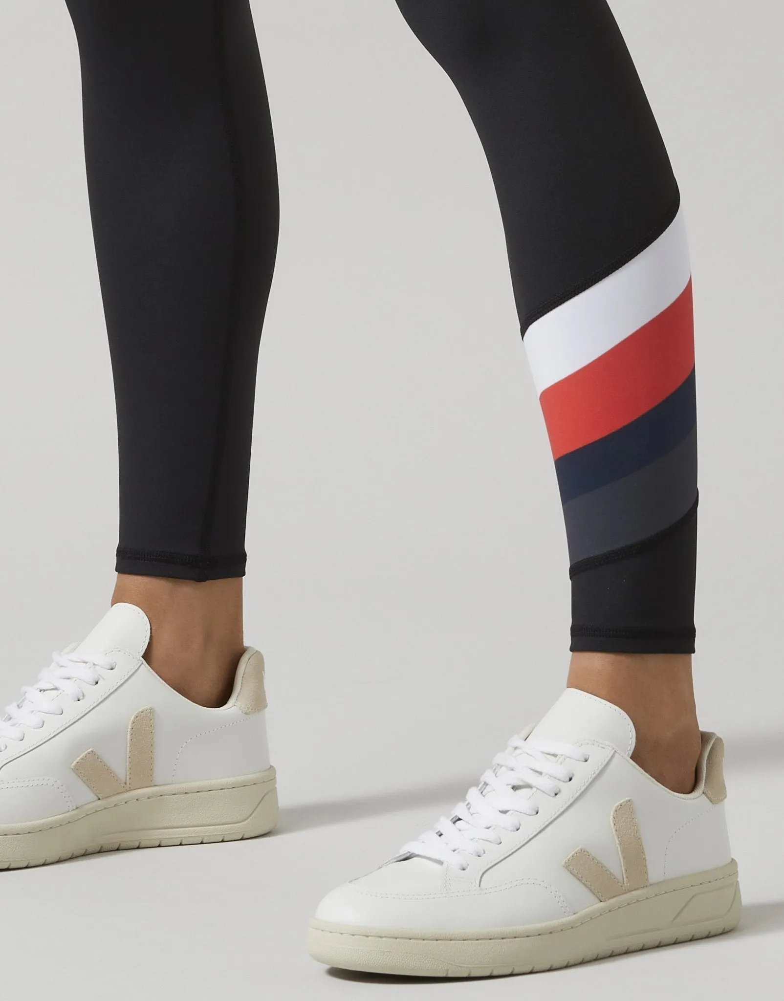 BROOKLYN Legging - Black with Red & White