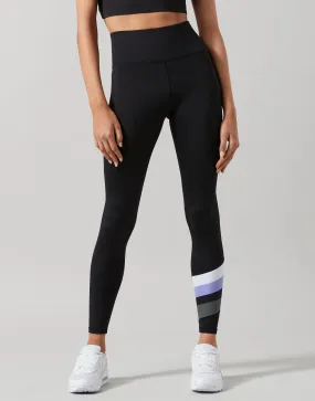 BROOKLYN Leggings  - Black with Lilac & White
