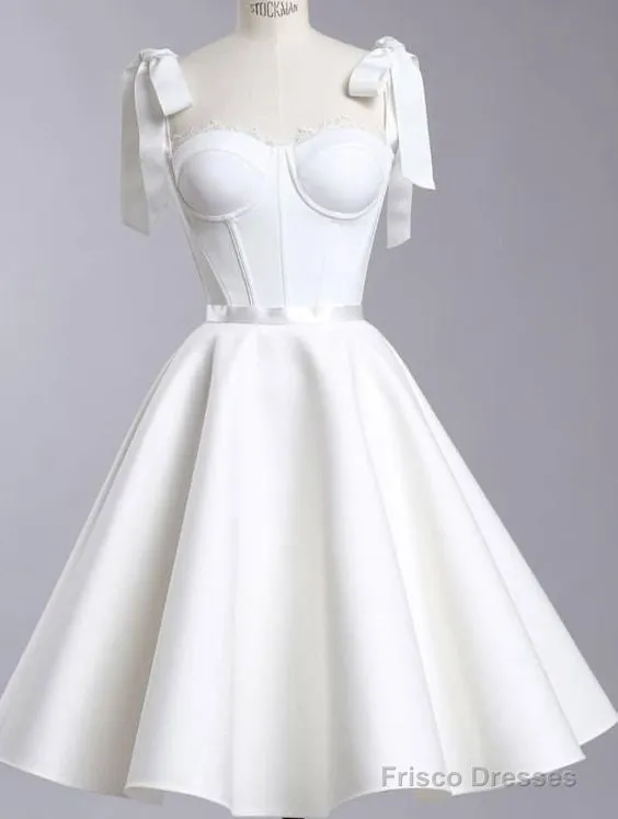Chic A Line White Straps Homecoming Dress 16Th Birthday Outfits