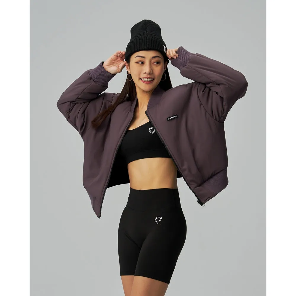 CROPPED TECH INSIDE OUT BOMBER JACKET