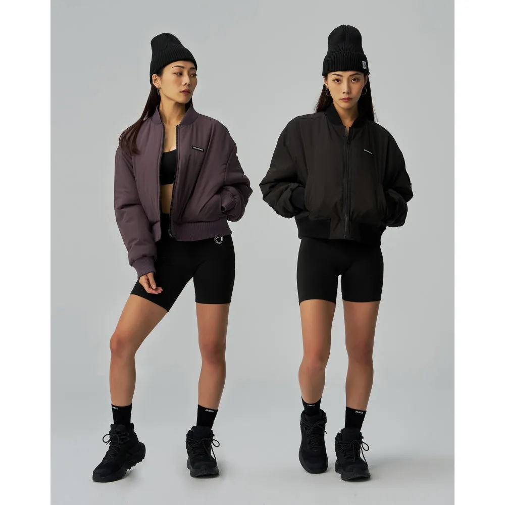 CROPPED TECH INSIDE OUT BOMBER JACKET