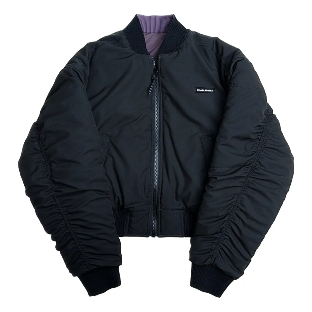 CROPPED TECH INSIDE OUT BOMBER JACKET
