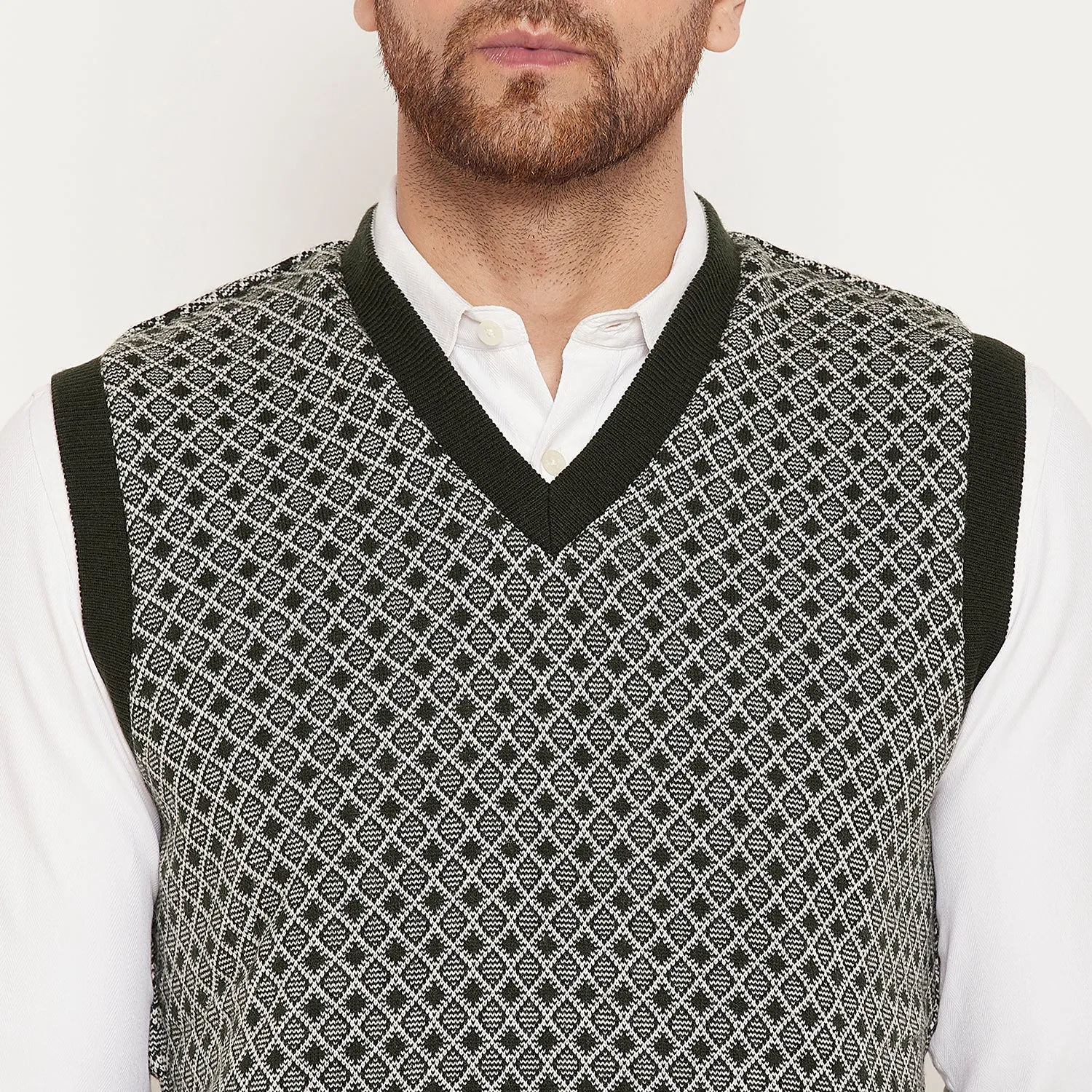 Duke Stardust Men Sleeveless V Neck Reversible Sweater (SDS2175)
