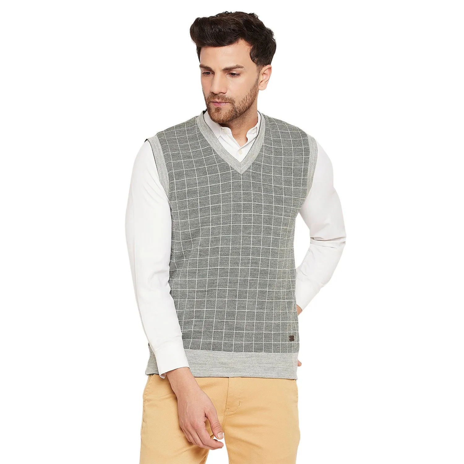 Duke Stardust Men Sleeveless V Neck Reversible Sweater (SDS2175)