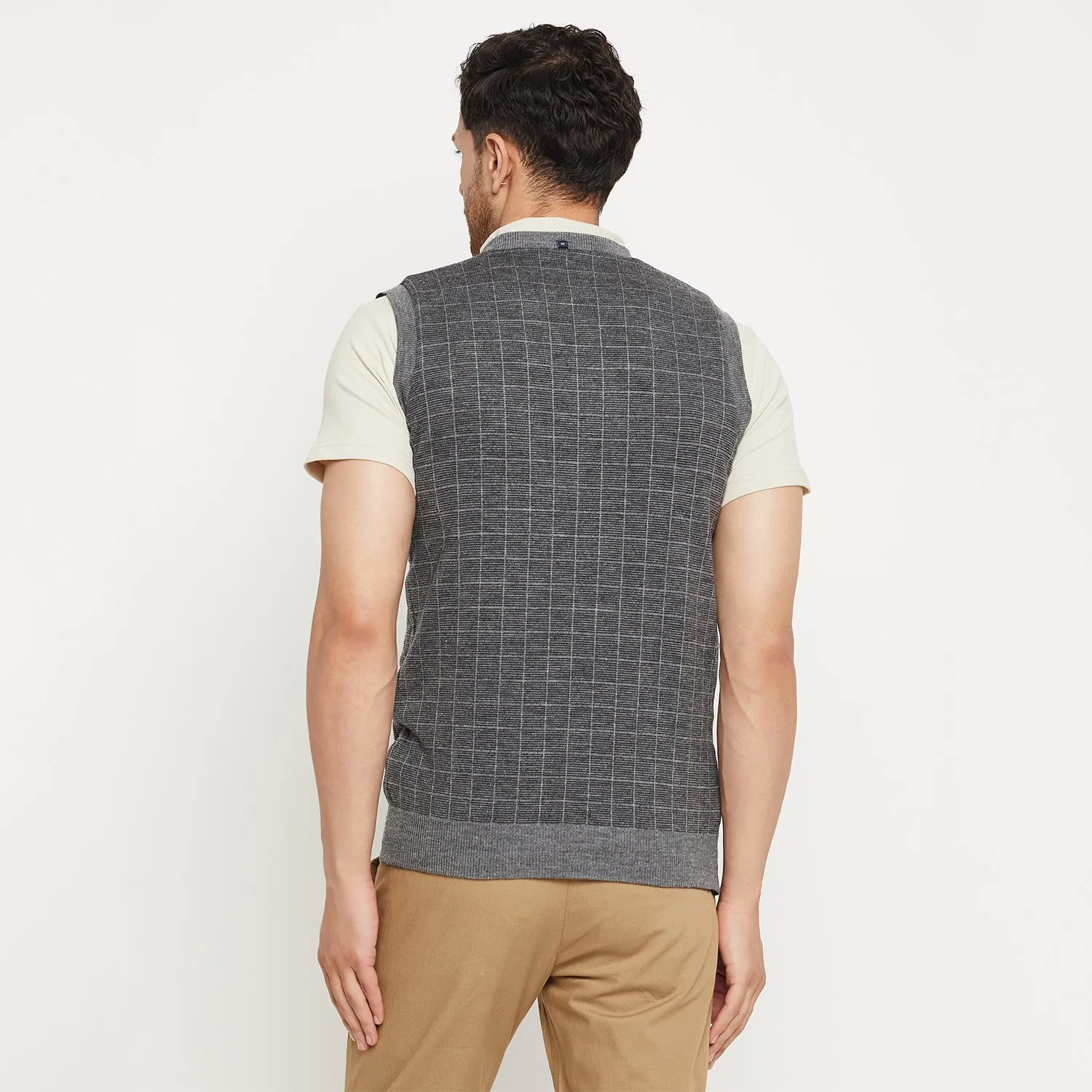 Duke Stardust Men Sleeveless V Neck Reversible Sweater (SDS2175)