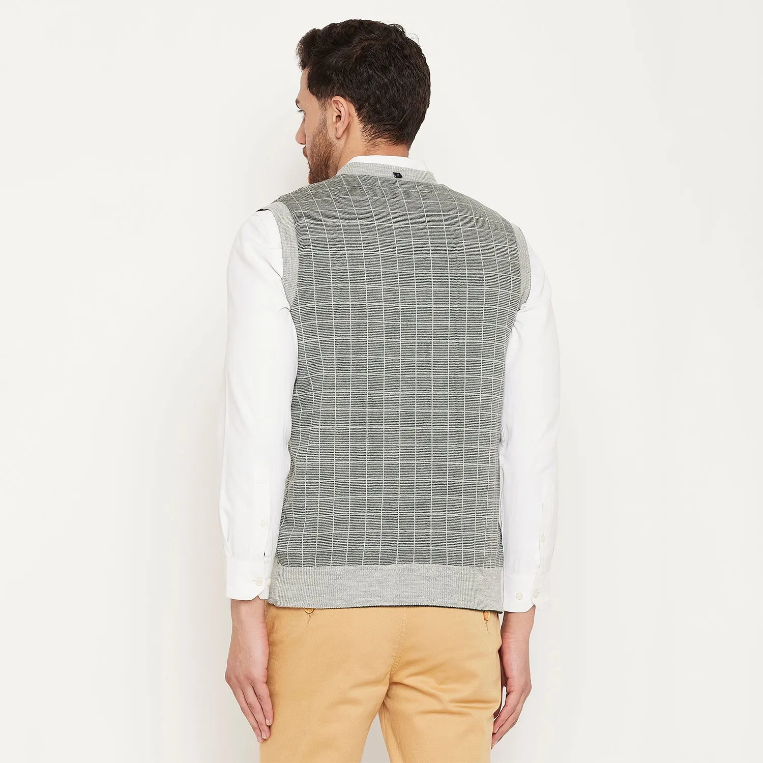 Duke Stardust Men Sleeveless V Neck Reversible Sweater (SDS2175)