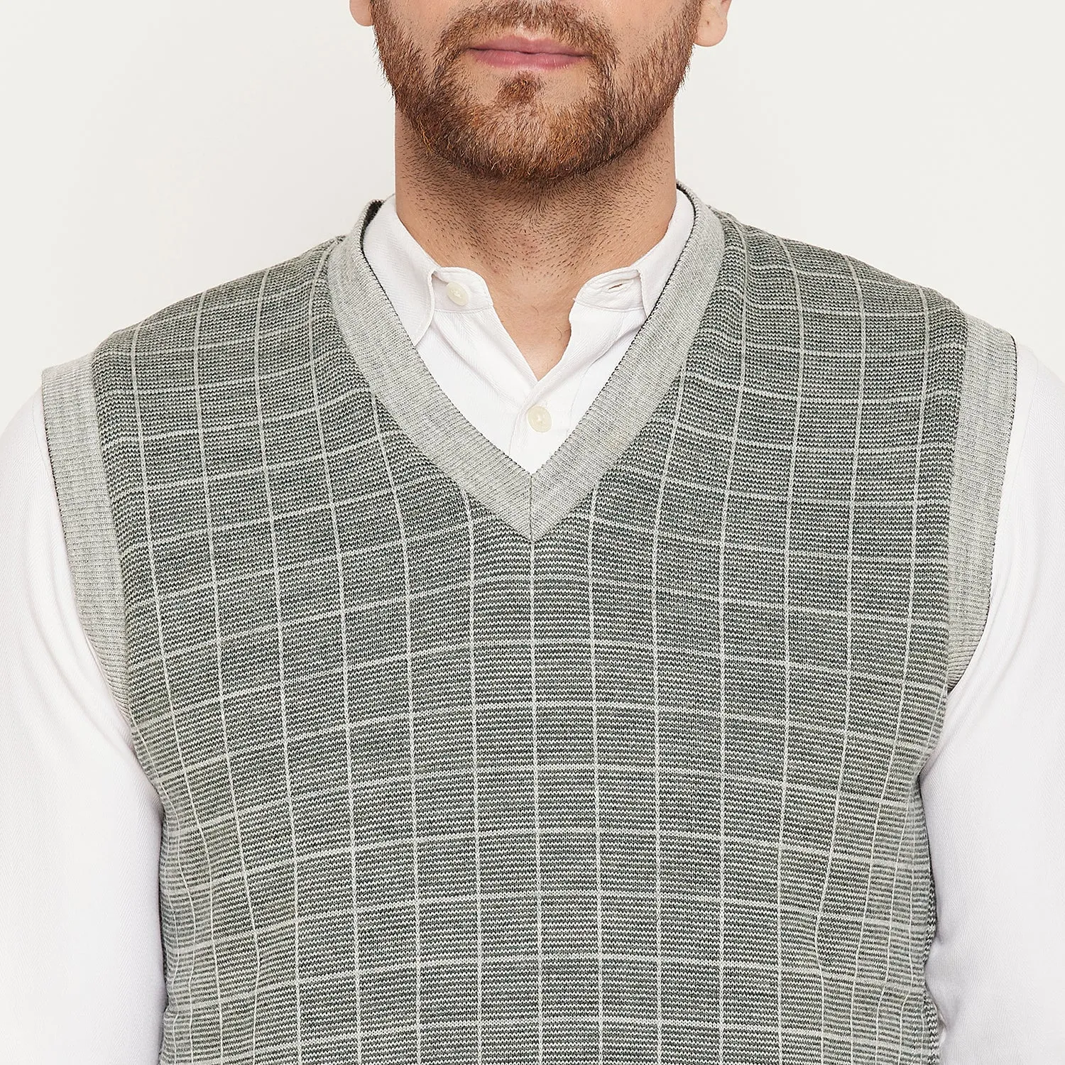 Duke Stardust Men Sleeveless V Neck Reversible Sweater (SDS2175)
