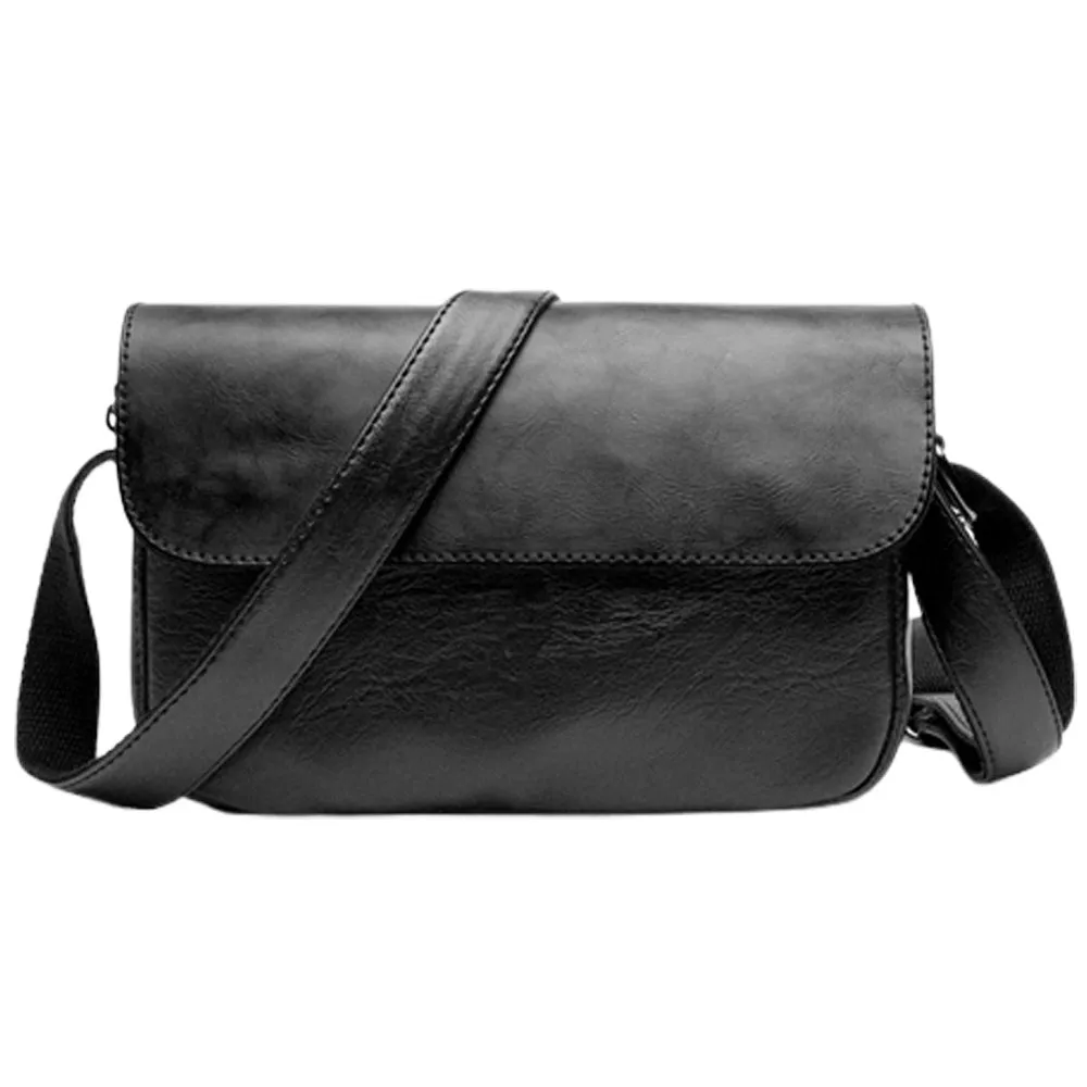 Fashion Leather Shoulder Bag Crossbody Bags Street Style Shoulder Bag Messenger Bag Small Flap Bag Handbag  For Men