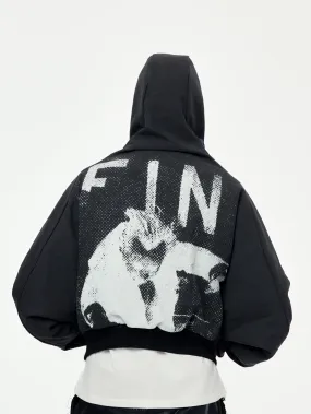 HOODED BANSHEE BOMBER (Black)