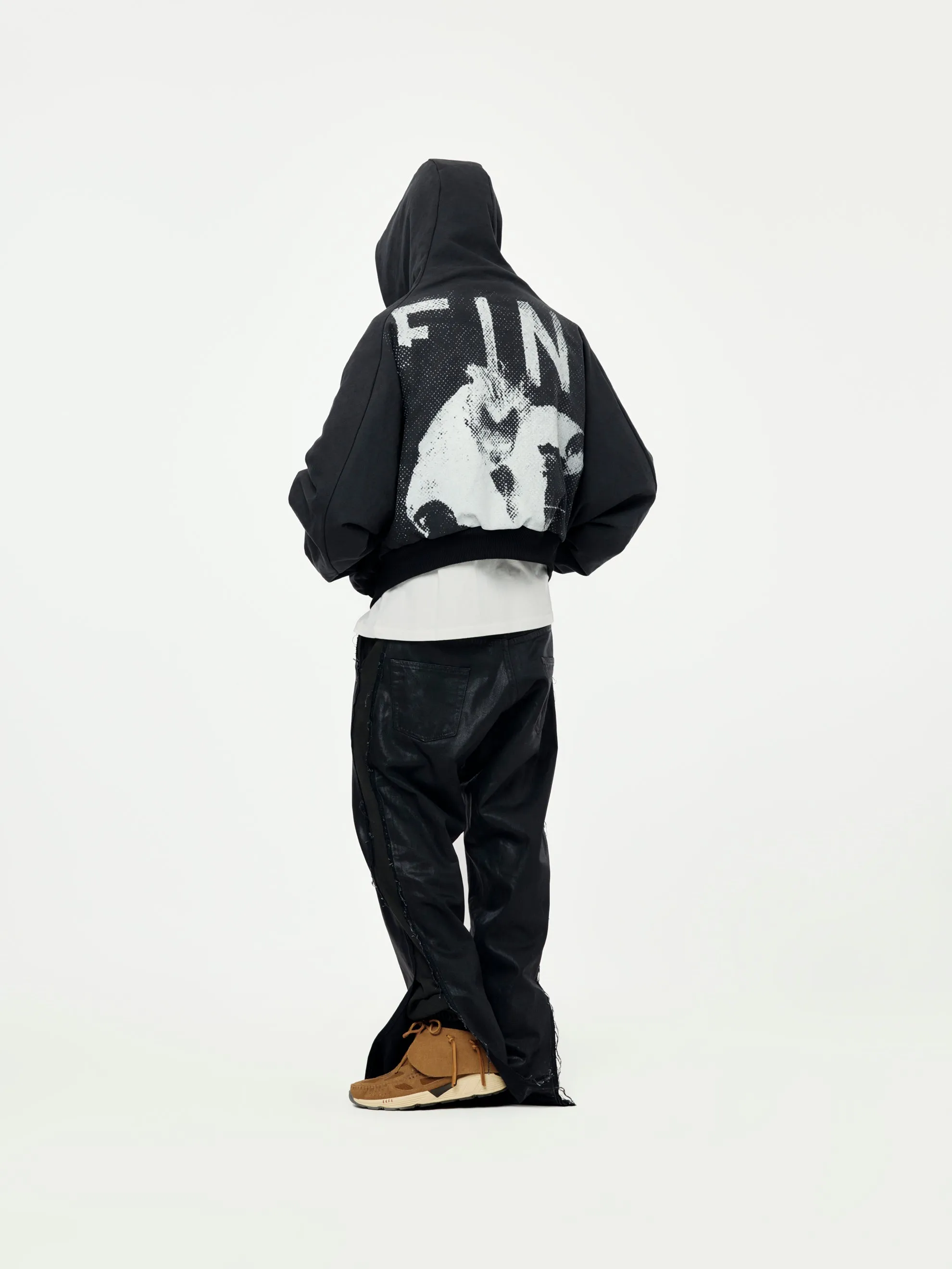 HOODED BANSHEE BOMBER (Black)