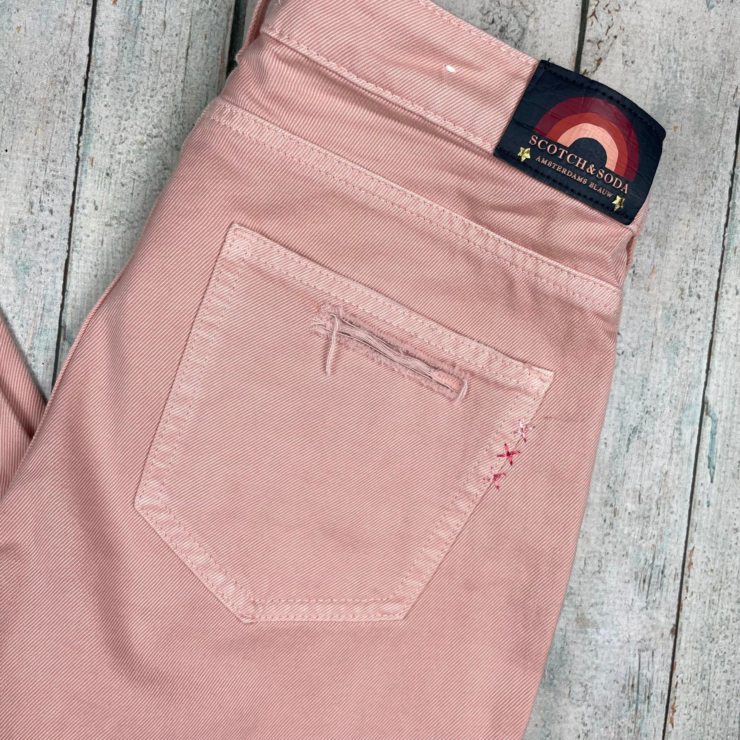 Scotch & Soda Girls 'Petit Me' Peach Denim Jeans- Size 14Y