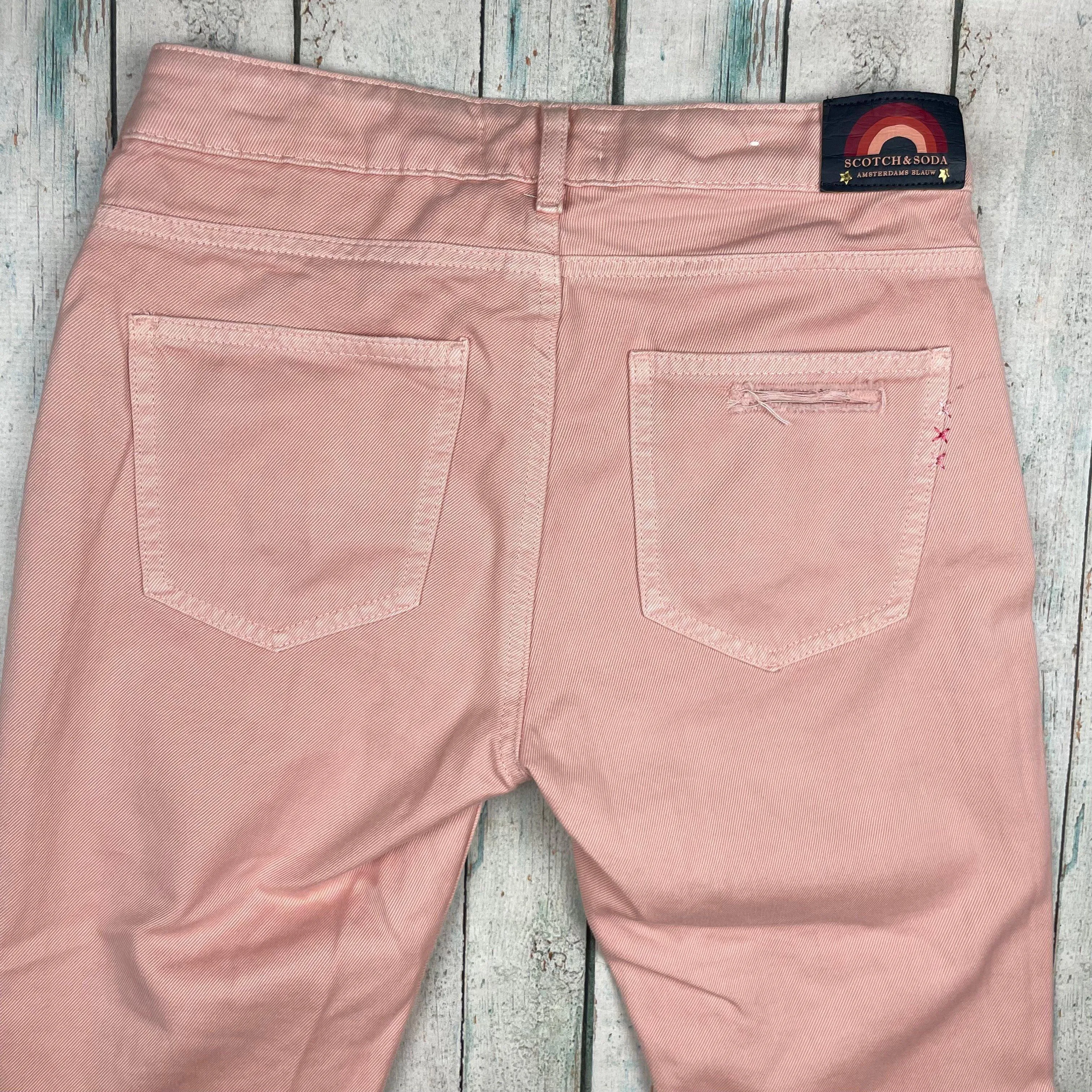 Scotch & Soda Girls 'Petit Me' Peach Denim Jeans- Size 14Y