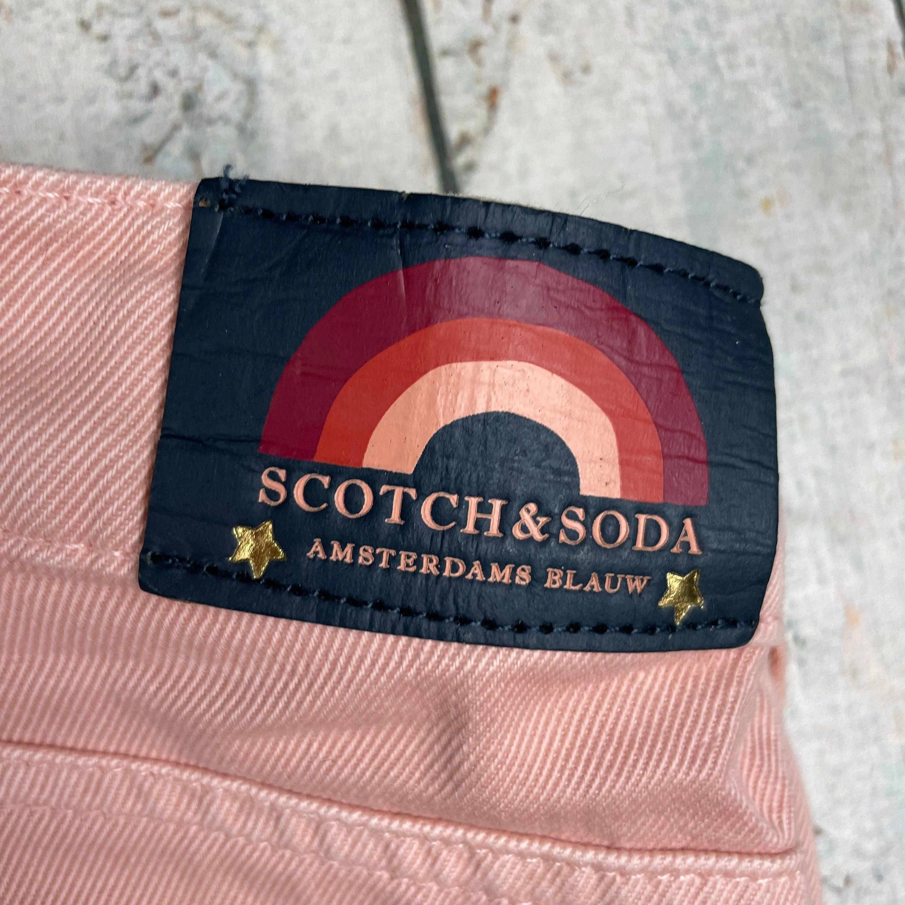 Scotch & Soda Girls 'Petit Me' Peach Denim Jeans- Size 14Y