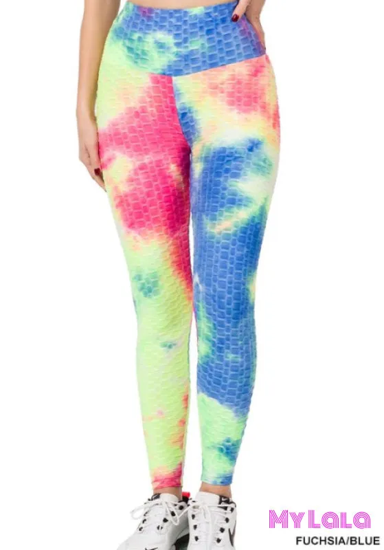 Tie Dye Booty Lift (Fuchsia/Blue)